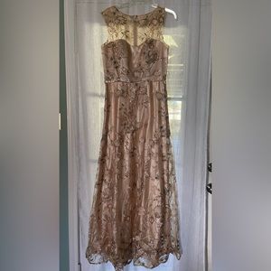 Rose Gold Champagne Formal Dress